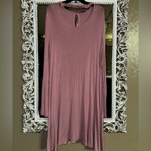 MORAL FIBER soft pink long sleeve dress